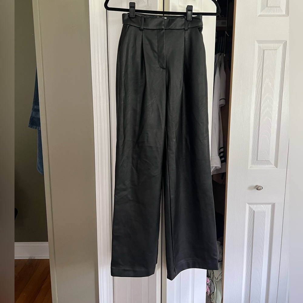 H&M faux leather pants